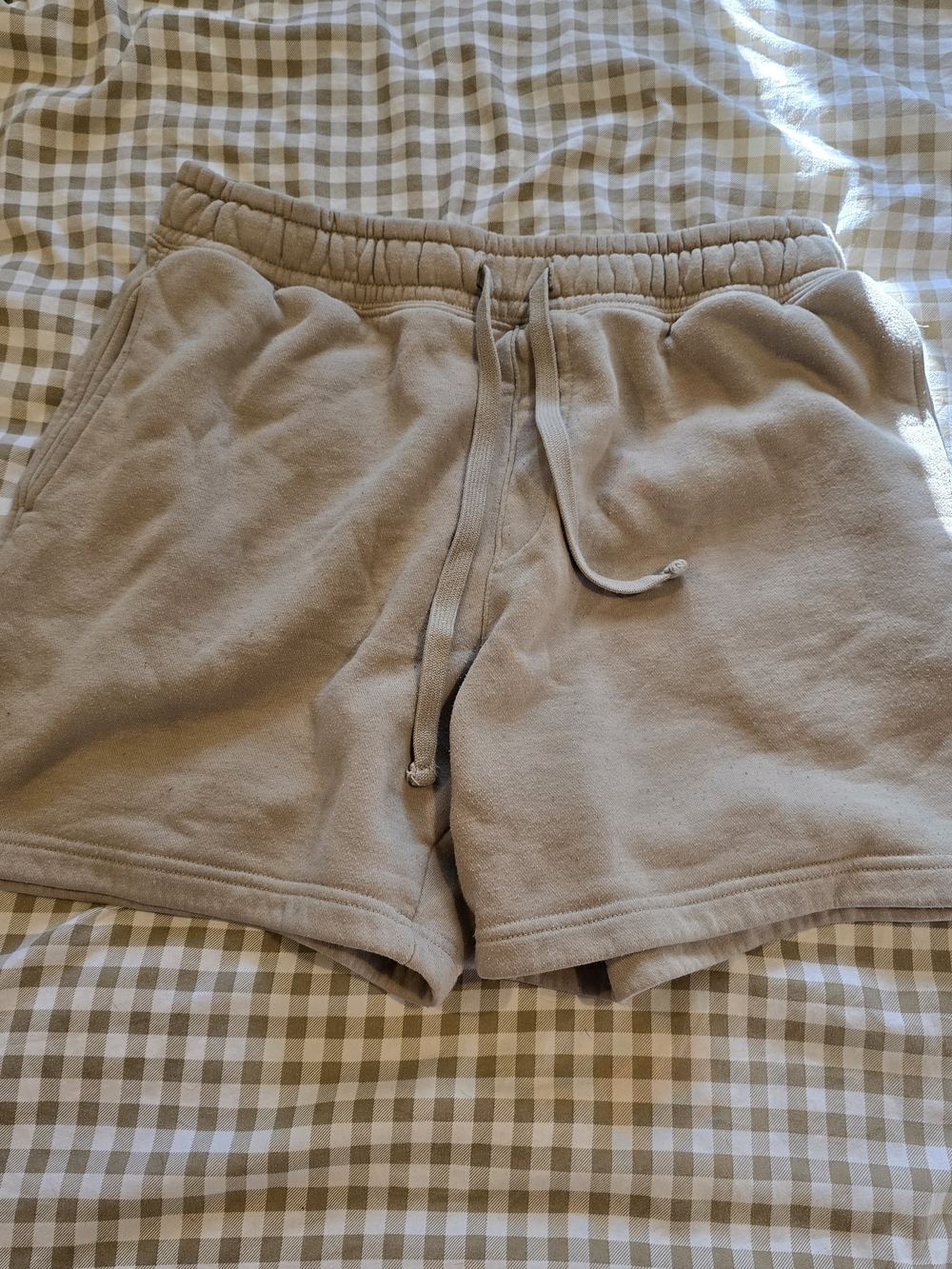 Forever 21 Men's Fleece Drawstring Shorts - Taupe Beige